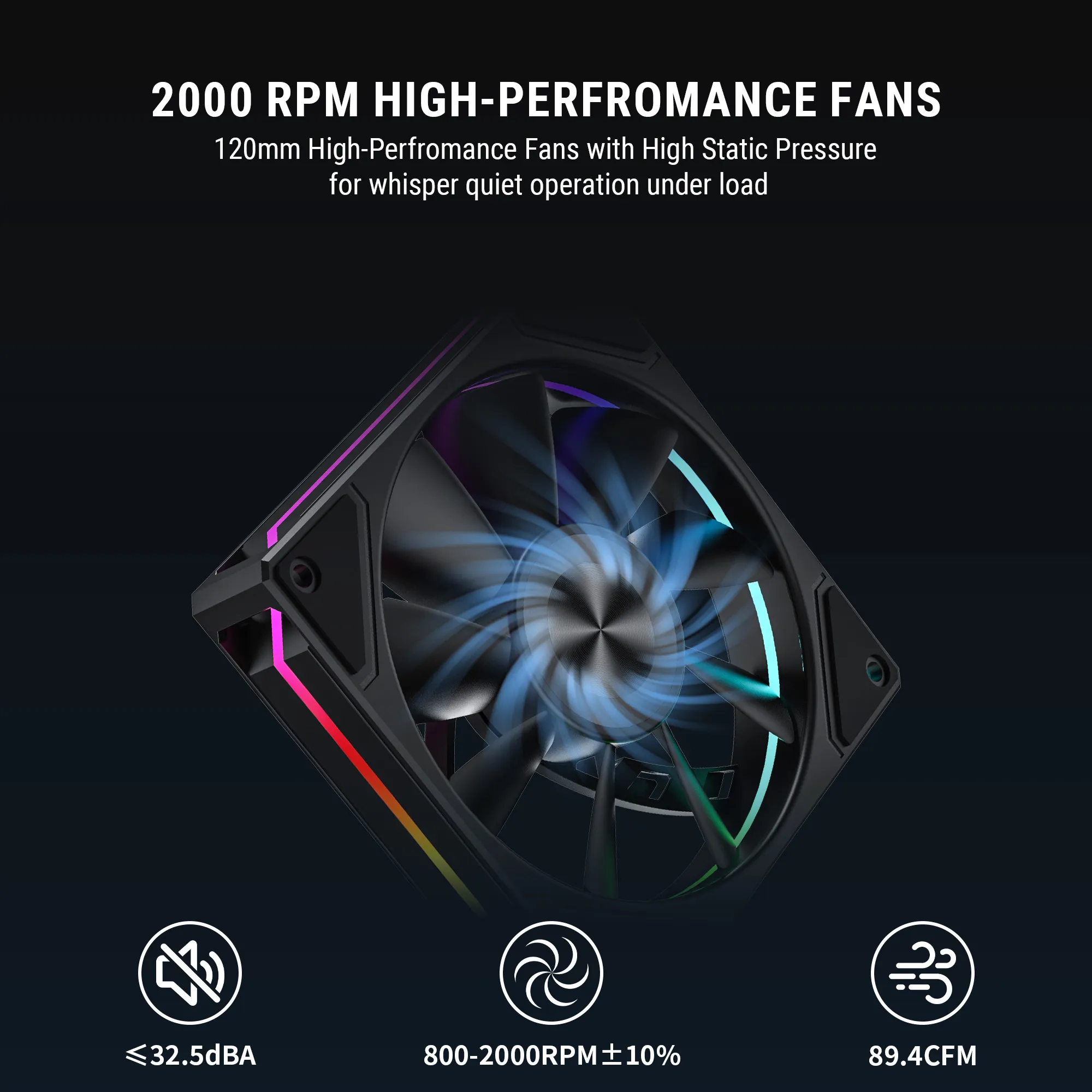 Ant Esports CPU Cooler Air V6 Digital ARGB view 3
